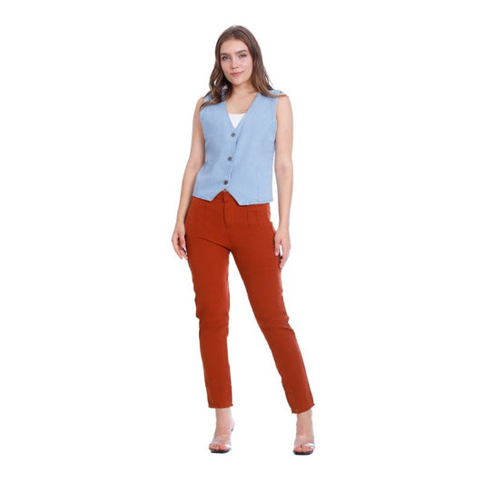 Slim Casual Roslyn brick Pants OB-493brick