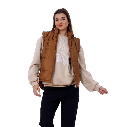 Waterproof Short Vest Brown Color OJ-518B