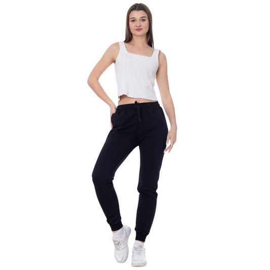 High Waist Sweatpants With Pockets Black MAS004-DBL