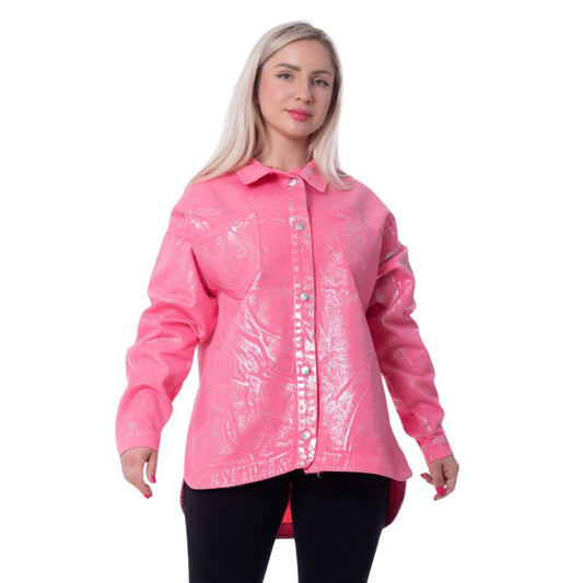 Gabardine Jacket Metallic Pink Color OJ-512/1P