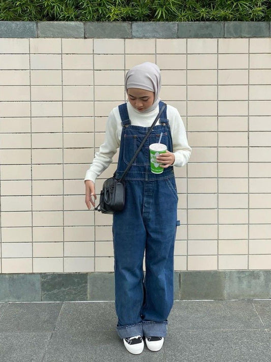 Denim Overalls for Hijabi Women