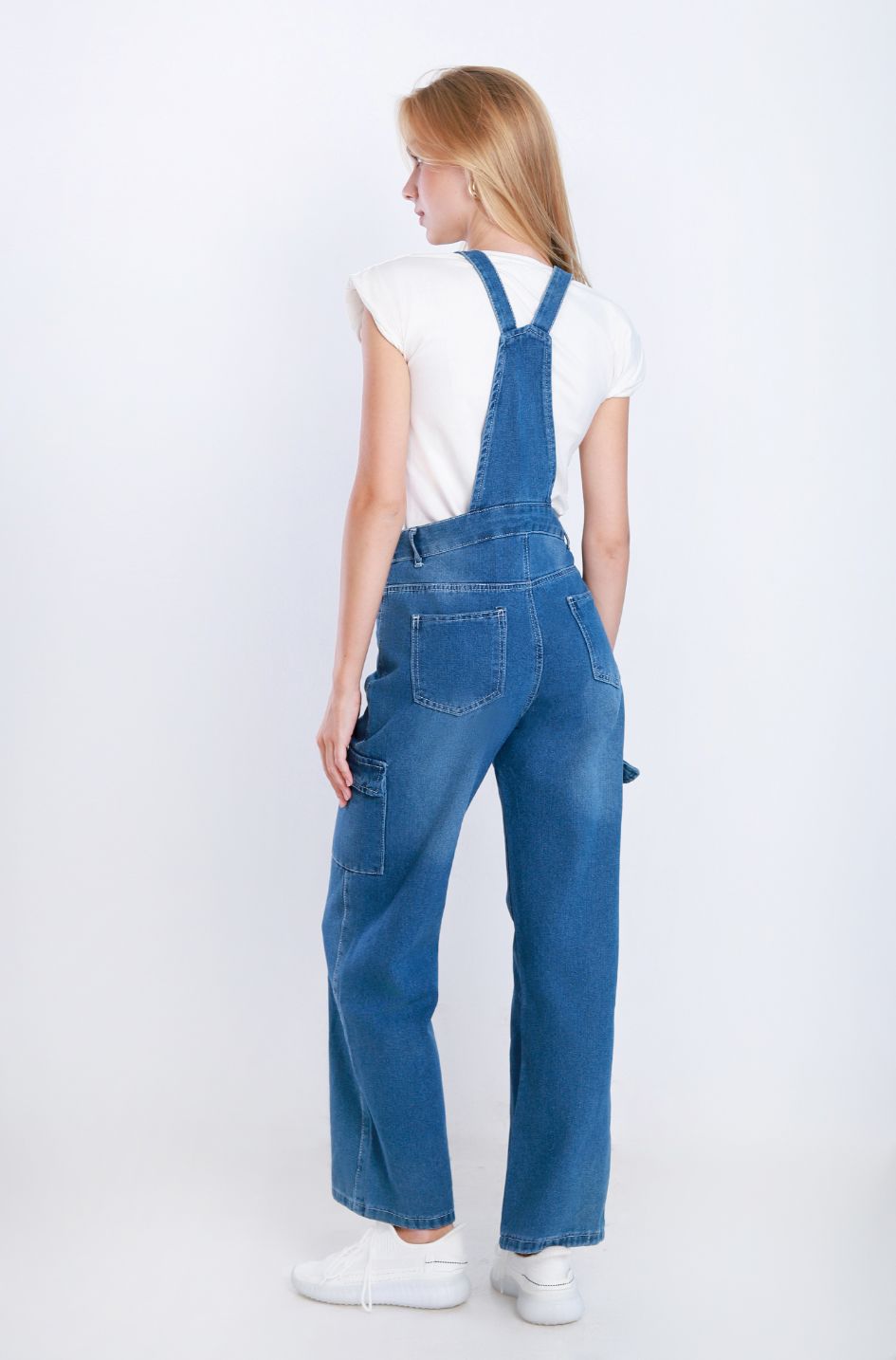 Salopet Cargo Straight Leg Medium Blue OS-142B