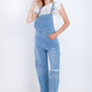 Salopet Straight Leg Ripped Light Blue OS140C