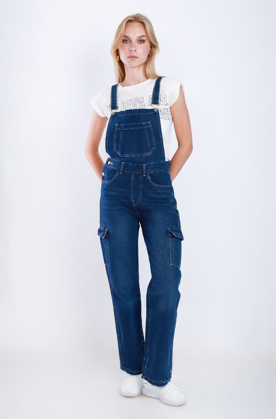 Salopet Cargo Straight Leg Dark Blue MA-OS-142A