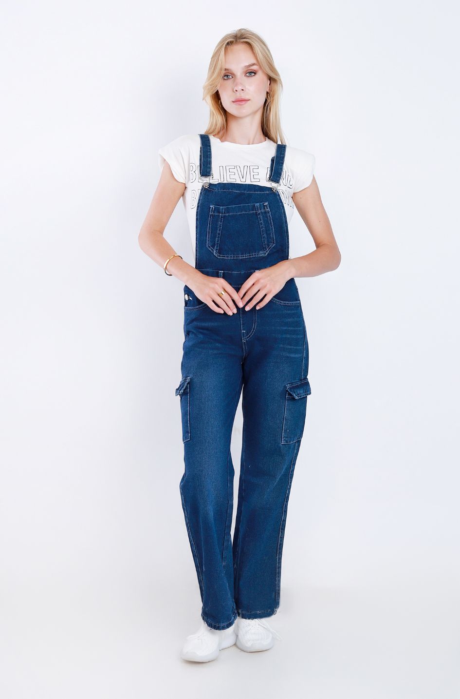 Salopet Cargo Straight Leg Dark Blue MA-OS-142A