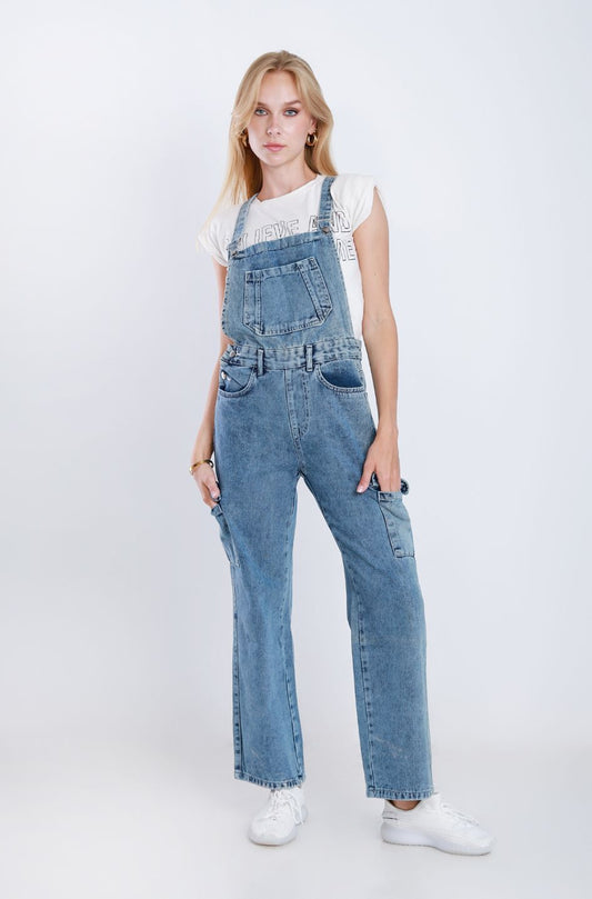 Salopet Cargo Straight Leg Stone Wash MA-OS-142R