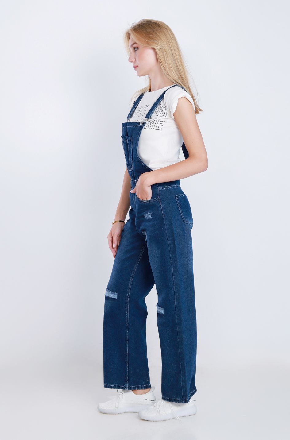 Salopet Straight Leg Ripped Dark Blue MA-OS140A