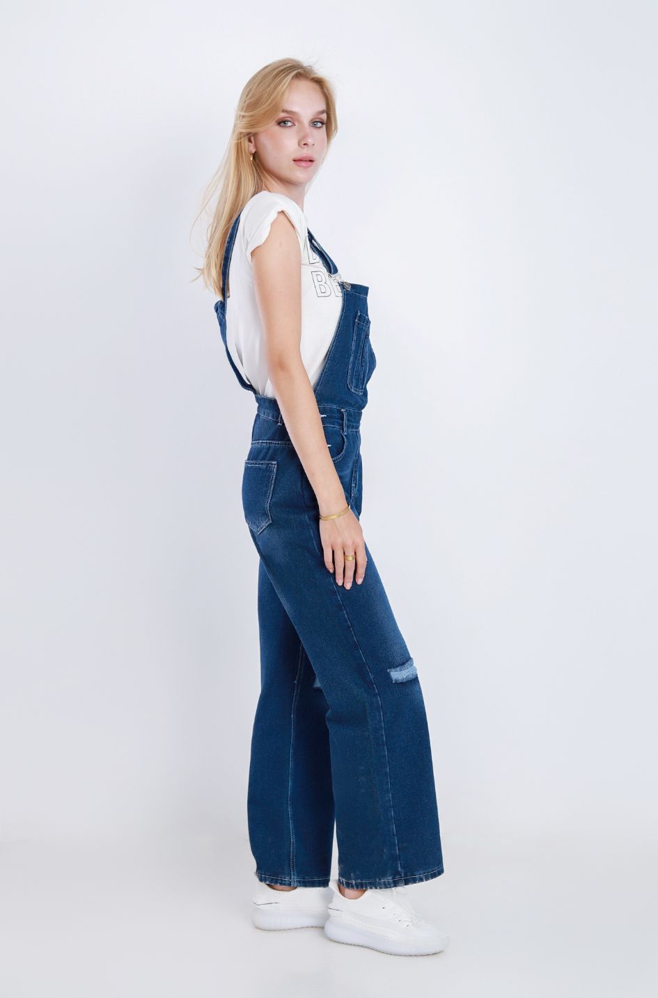 Salopet Straight Leg Ripped Dark Blue MA-OS140A