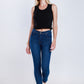 High Waist Skinny Dark Blue Jeans Pants OH-300A