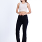 High Waist Charleston Black Gabardine Pants OH-356BL