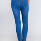 High Waist Skinny Medium Blue Jeans Pants OH-300B