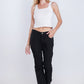 High Waist Charleston Black Gabardine Pants OH-356BL