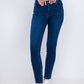 High Waist Skinny Dark Blue Jeans Pants OH-300A