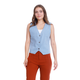 Jeans Vest Light Blue With Buttons OJ-513C