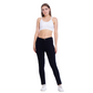 High Waist Skinny Black Gabardine Pants OH-357BL