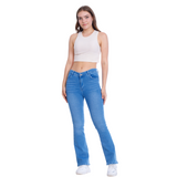 High Waist Charleston Medium Blue Jeans Pants OH-362B