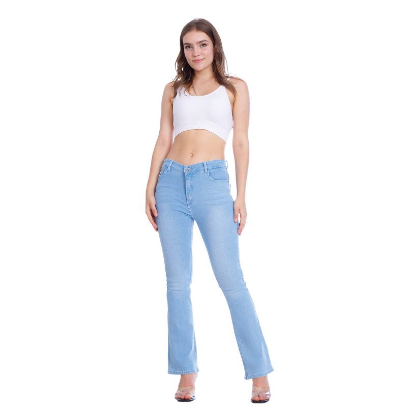 High Waist Charleston Light Blue Jeans Pants OH-362C