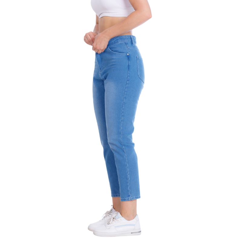 MomFit Boyfriend Medium Blue Jeans Pants OB-200B