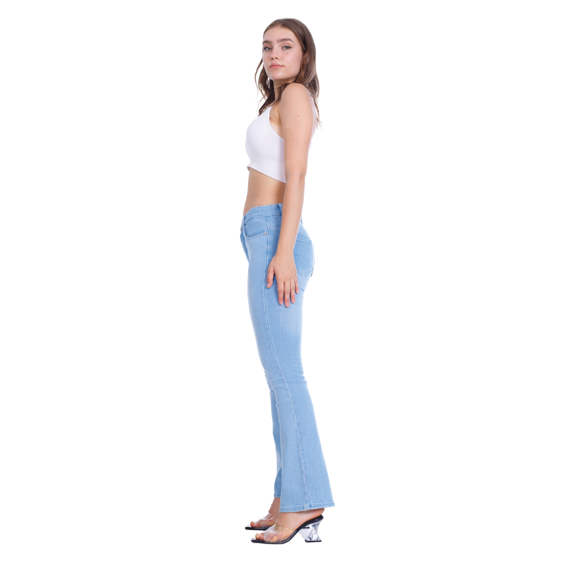 High Waist Charleston Light Blue Jeans Pants OH-362C