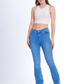 High Waist Charleston Medium Blue Jeans Pants OH-362B
