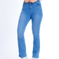 High Waist Charleston Medium Blue Jeans Pants OH-362B