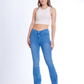 High Waist Charleston Medium Blue Jeans Pants OH-362B