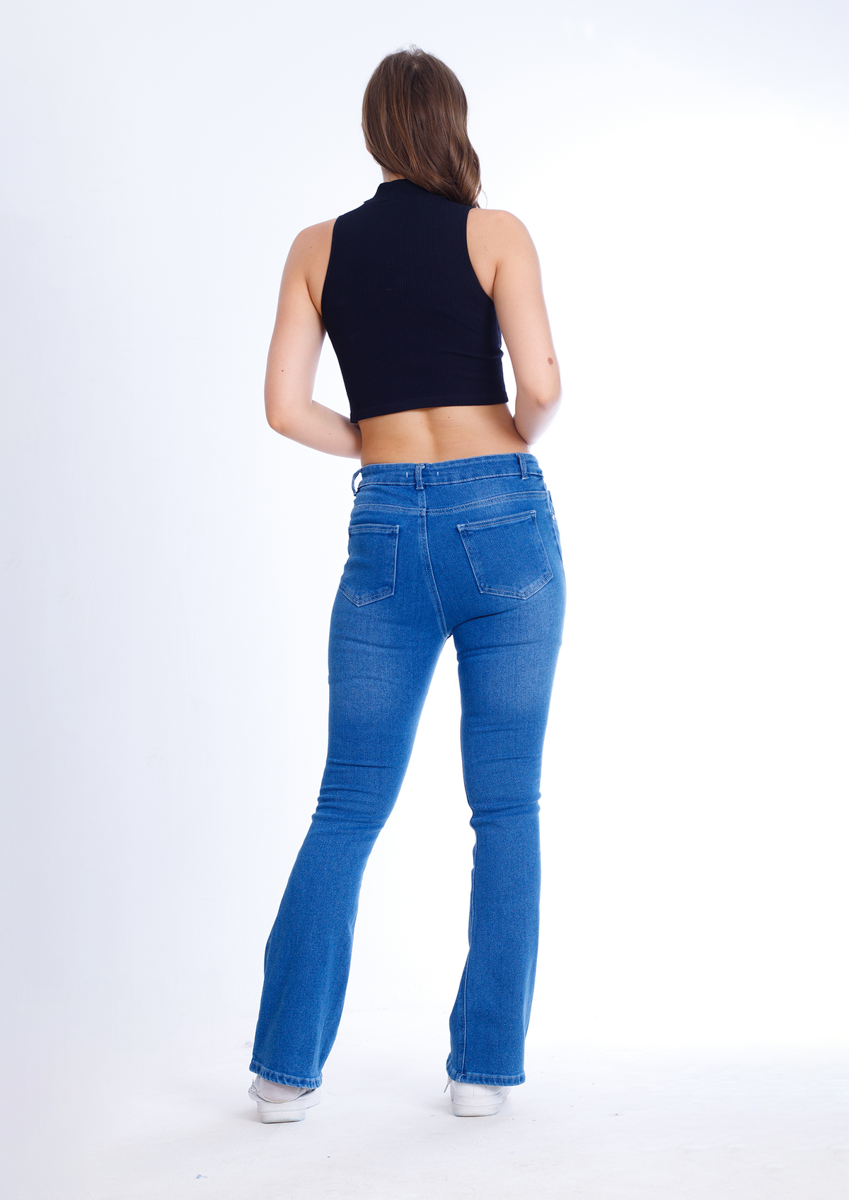 High Waist Charleston Dark Blue Jeans Pants OH-362A
