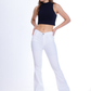 High Waist Charleston White Gabardine Pants OH-356WH