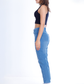 MomFit Boyfriend Cutting Medium Blue JeansPants OB-201B