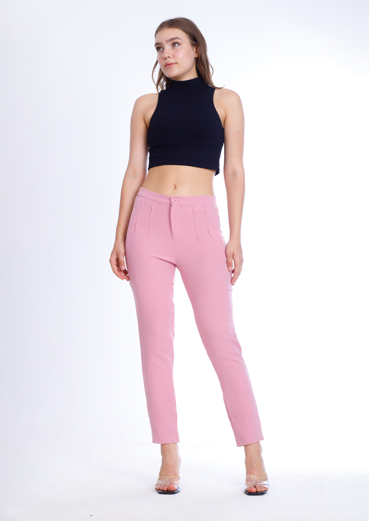 Slim Casual Roslyn Pants pink OB-493pink