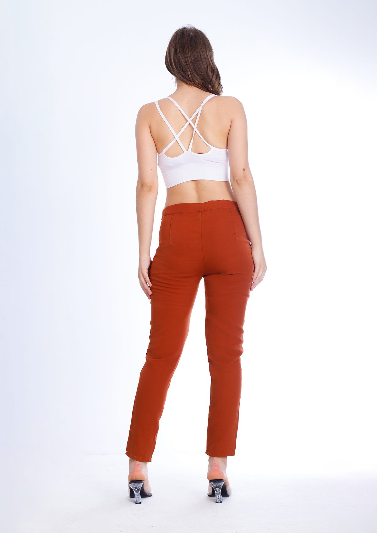 Slim Casual Roslyn brick Pants  OB-493brick
