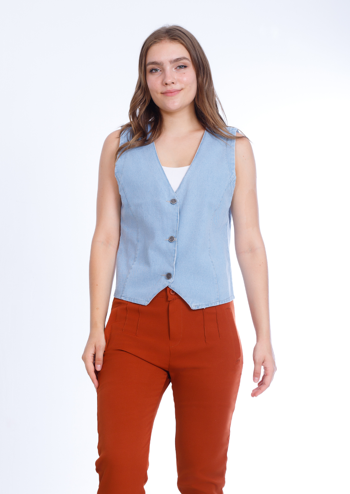 Slim Casual Roslyn brick Pants  OB-493brick