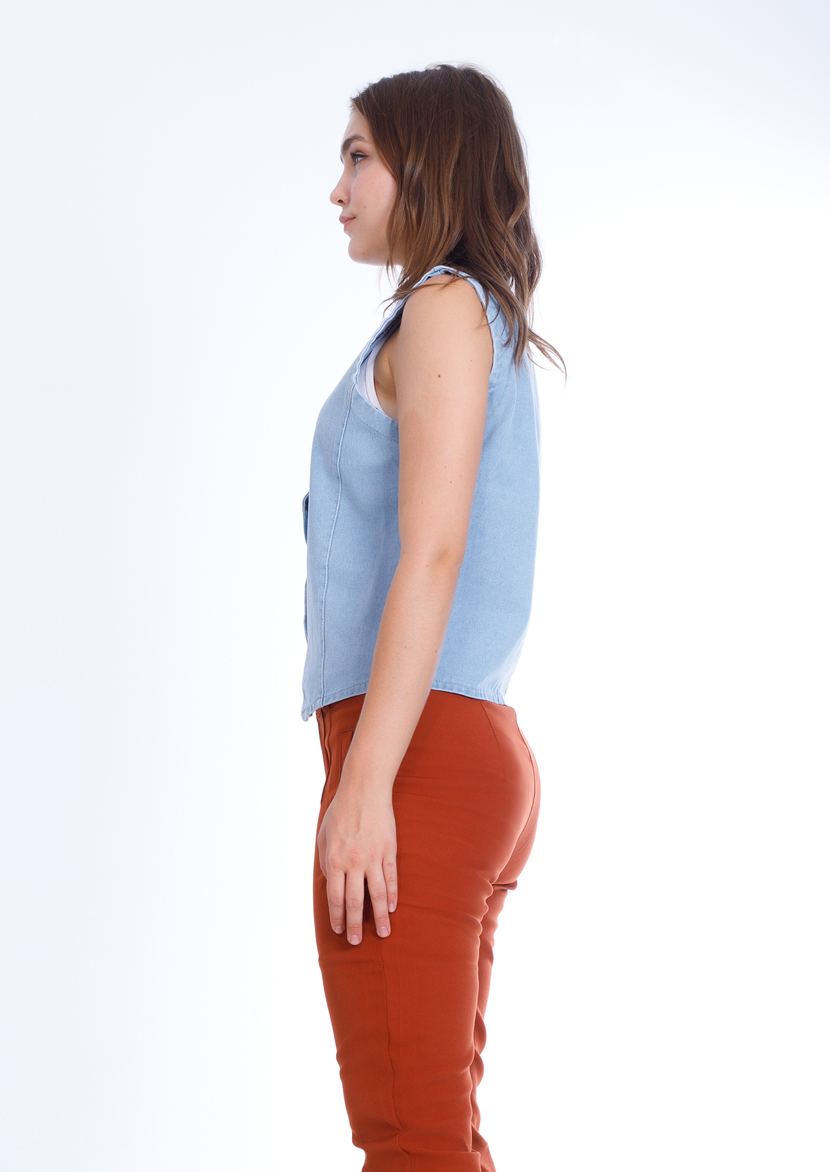 Slim Casual Roslyn brick Pants  OB-493brick