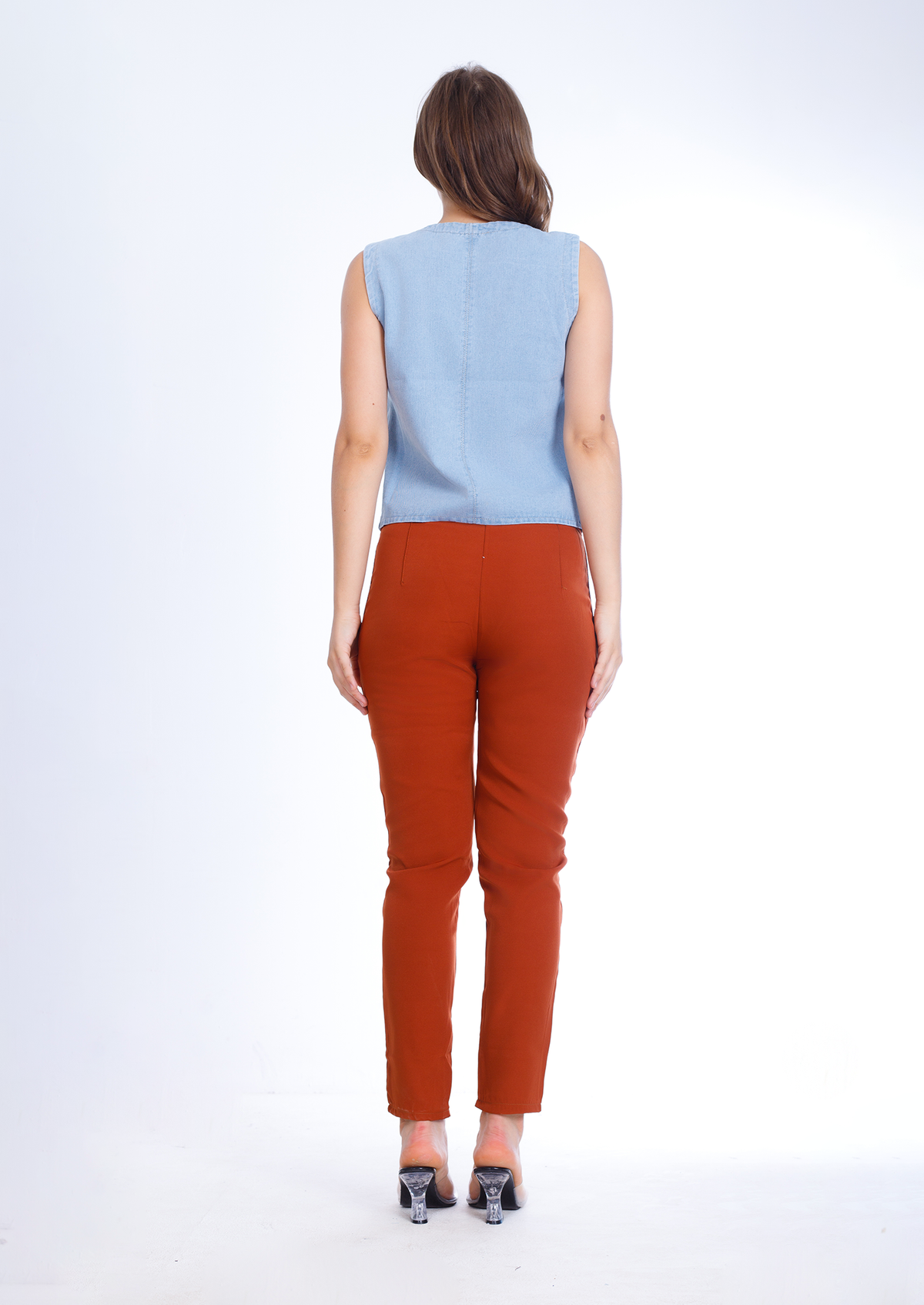 Slim Casual Roslyn brick Pants  OB-493brick