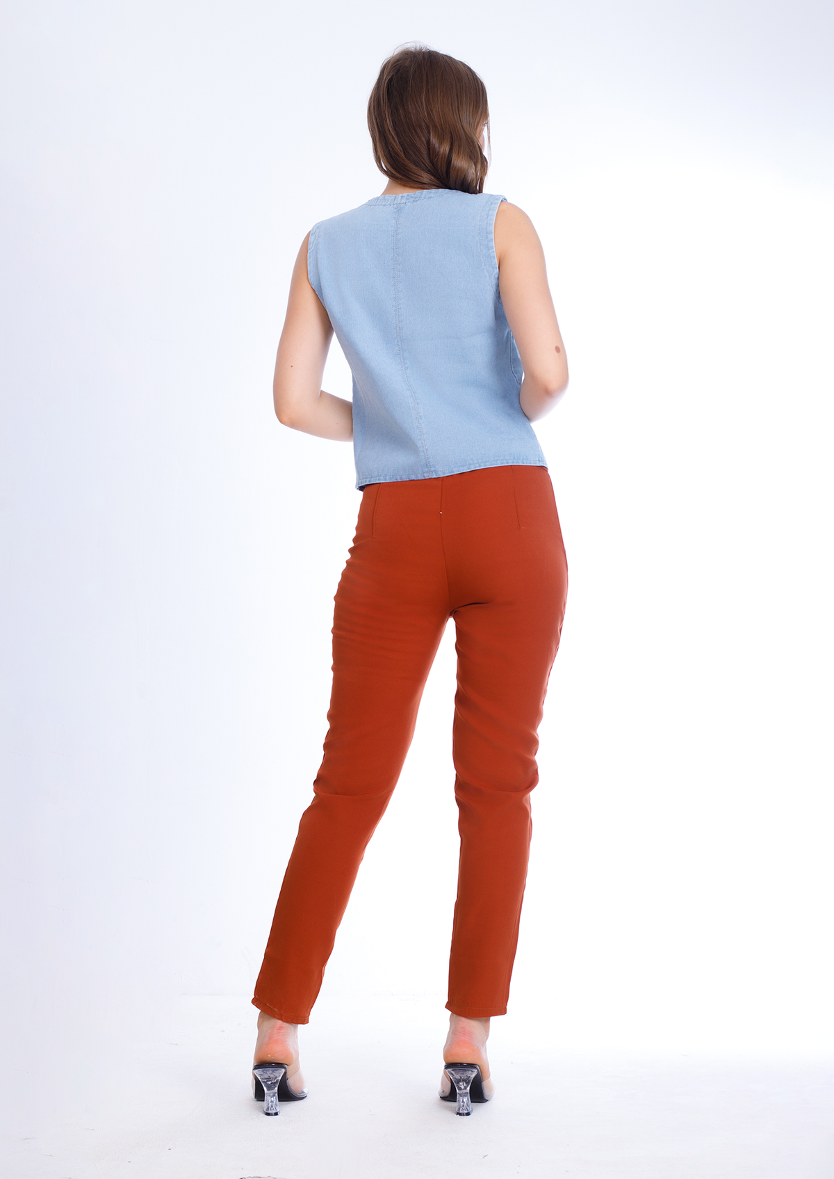 Slim Casual Roslyn brick Pants  OB-493brick