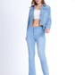 High Waist Charleston Light Blue Jeans Pants OH-362C