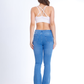 High Waist Charleston Scribbled Medium Blue Jeans Pants OH-416B