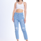 MomFit Boyfriend Cutting Light Blue Jeans Pants OB-201C
