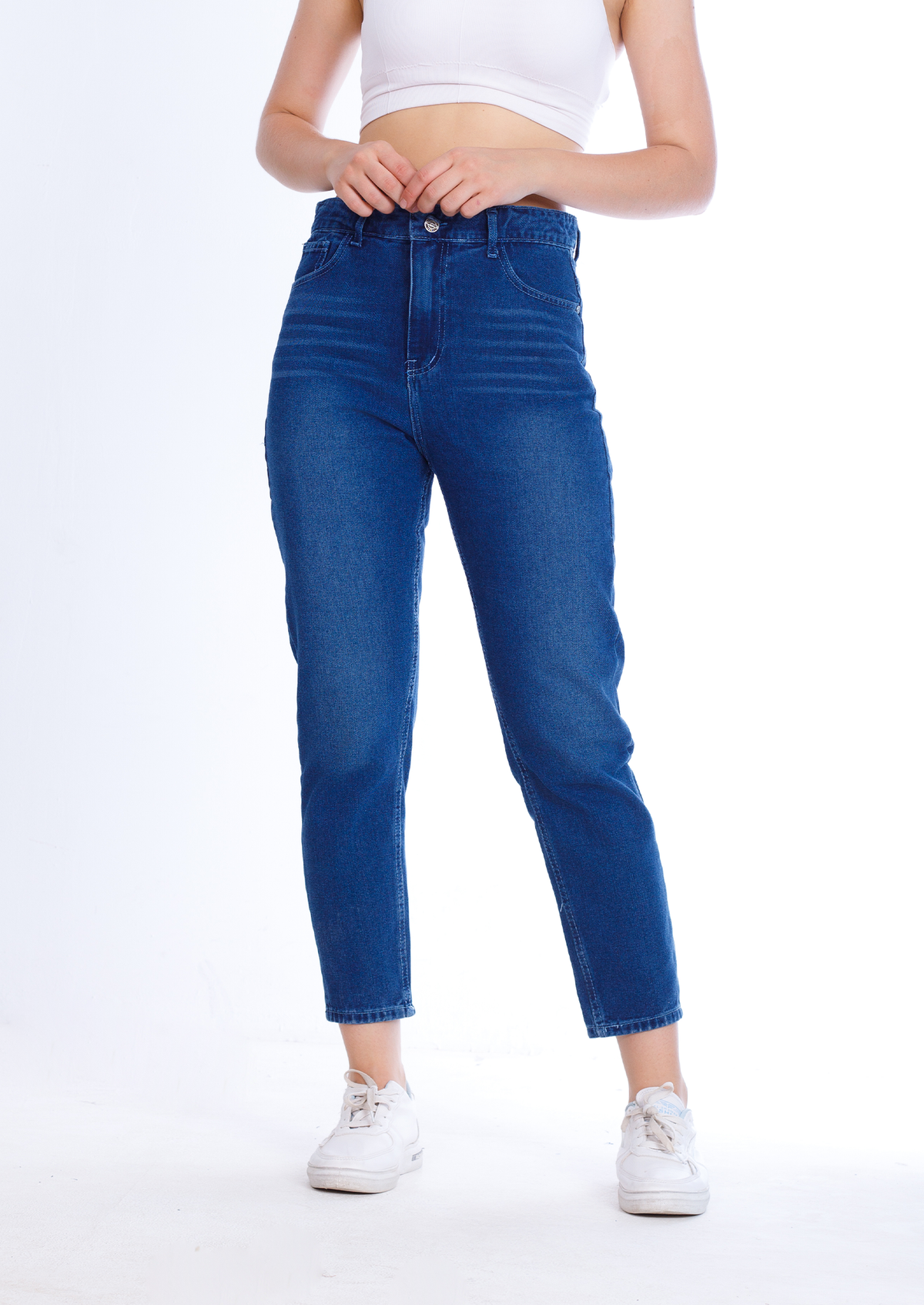 MomFit Boyfriend Dark Blue Jeans Pants OB-200A