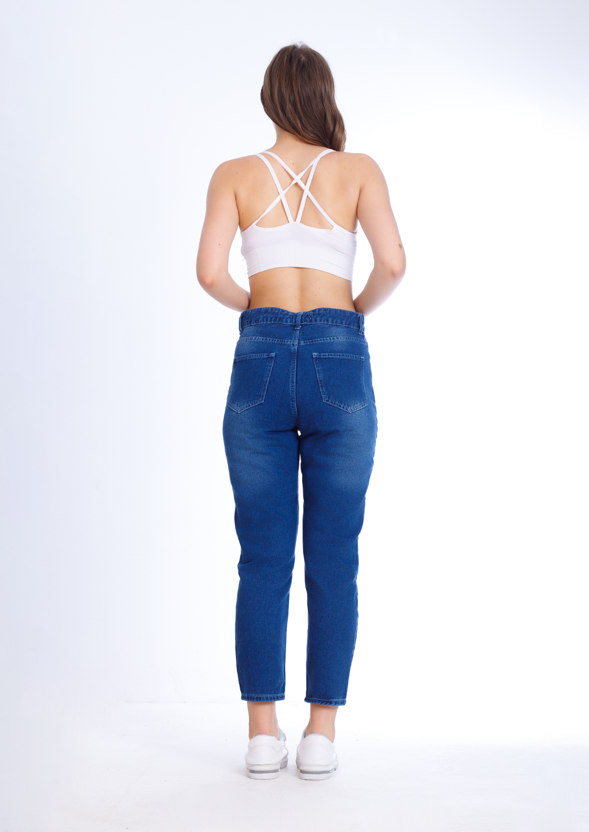 MomFit Boyfriend Dark Blue Jeans Pants OB-200A
