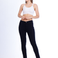 High Waist Skinny Black Gabardine Pants OH-357BL