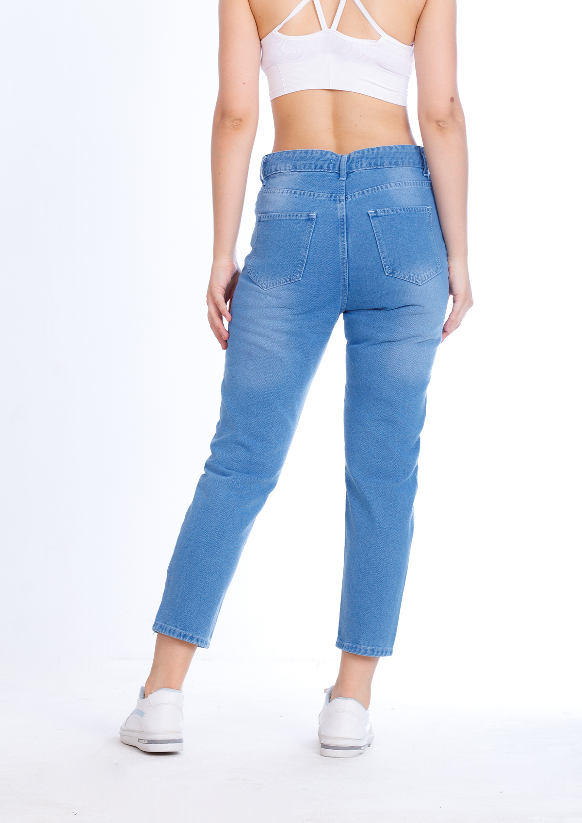 MomFit Boyfriend Medium Blue Jeans Pants OB-200B