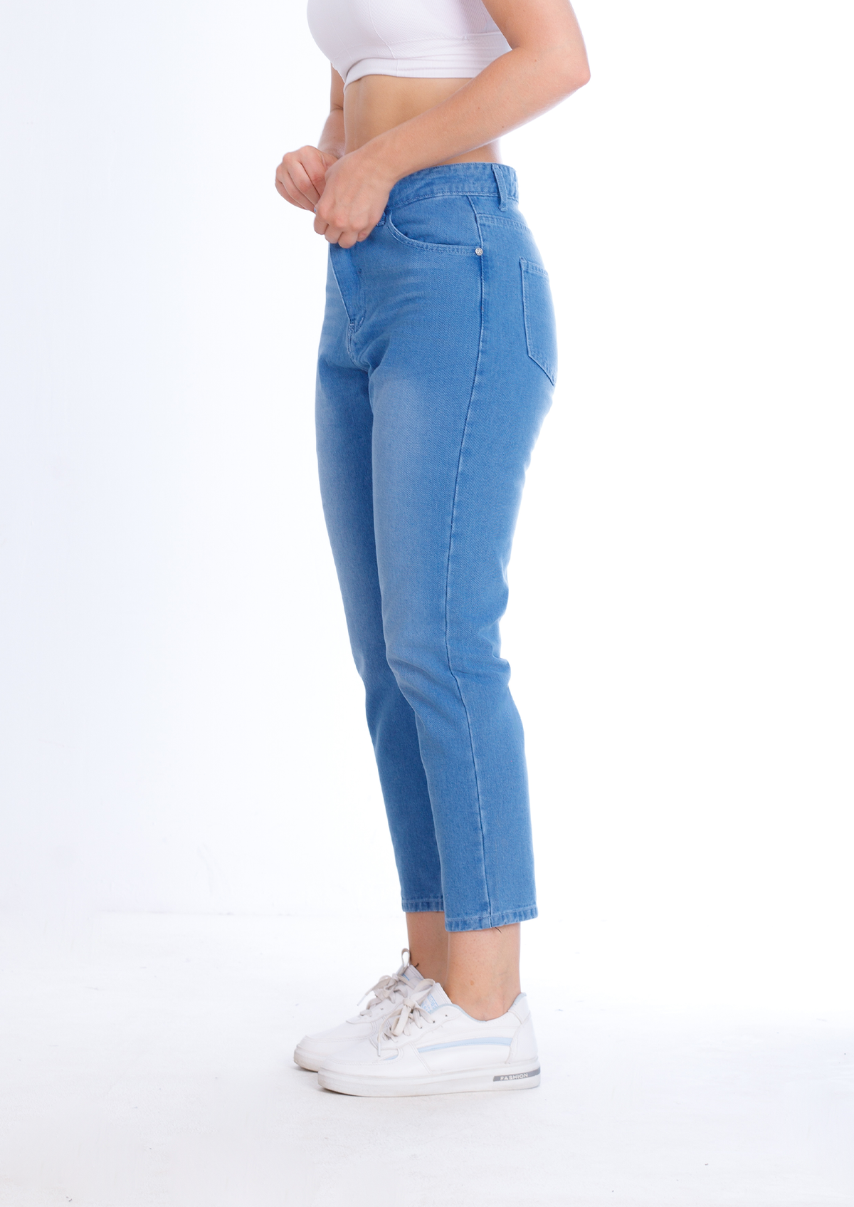 MomFit Boyfriend Medium Blue Jeans Pants OB-200B