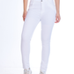 High Waist Skinny White Gabardine Pants OH-357WH