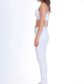 High Waist Skinny White Gabardine Pants OH-357WH