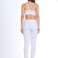 High Waist Skinny White Gabardine Pants OH-357WH