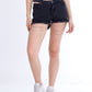 Double Waistband Gray Jeans Shorts With Strings OB-600ABL