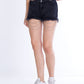 Double Waistband Gray Jeans Shorts With Strings OB-600ABL