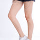 Double Waistband Gray Jeans Shorts With Strings OB-600ABL