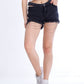 Double Waistband Gray Jeans Shorts With Strings OB-600ABL